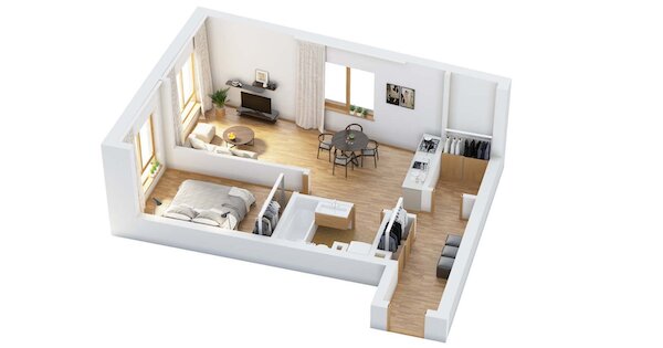 Các mẫu nhà cấp 4 1 phòng ngủ đẹp và thịnh hành