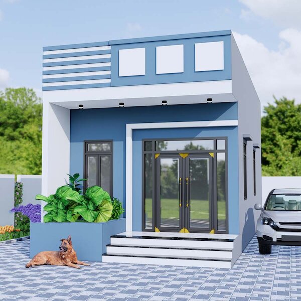 Mẫu nhà cấp 4 1 phòng ngủ