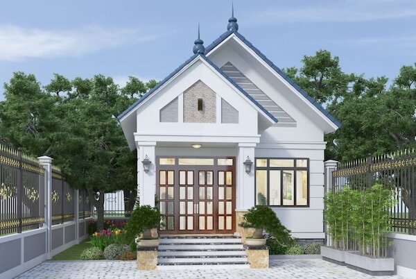 Mẫu nhà cấp 4 2 phòng ngủ mái Thái
